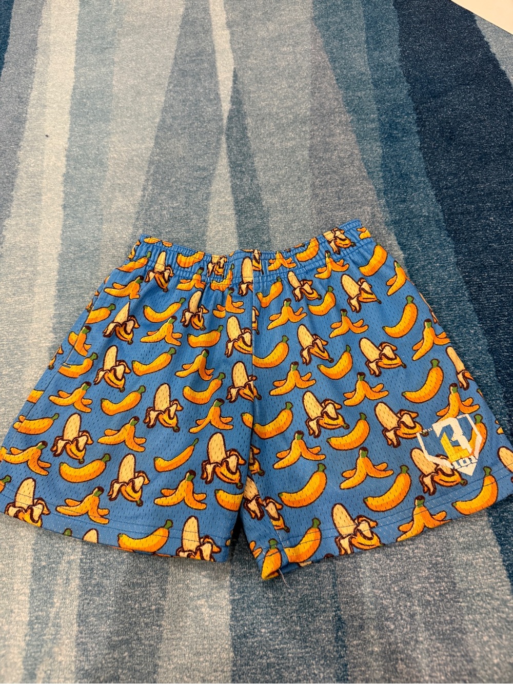 Baseball Lifestyle's new "a-peeling" Banana Shorts in blue, boys small
